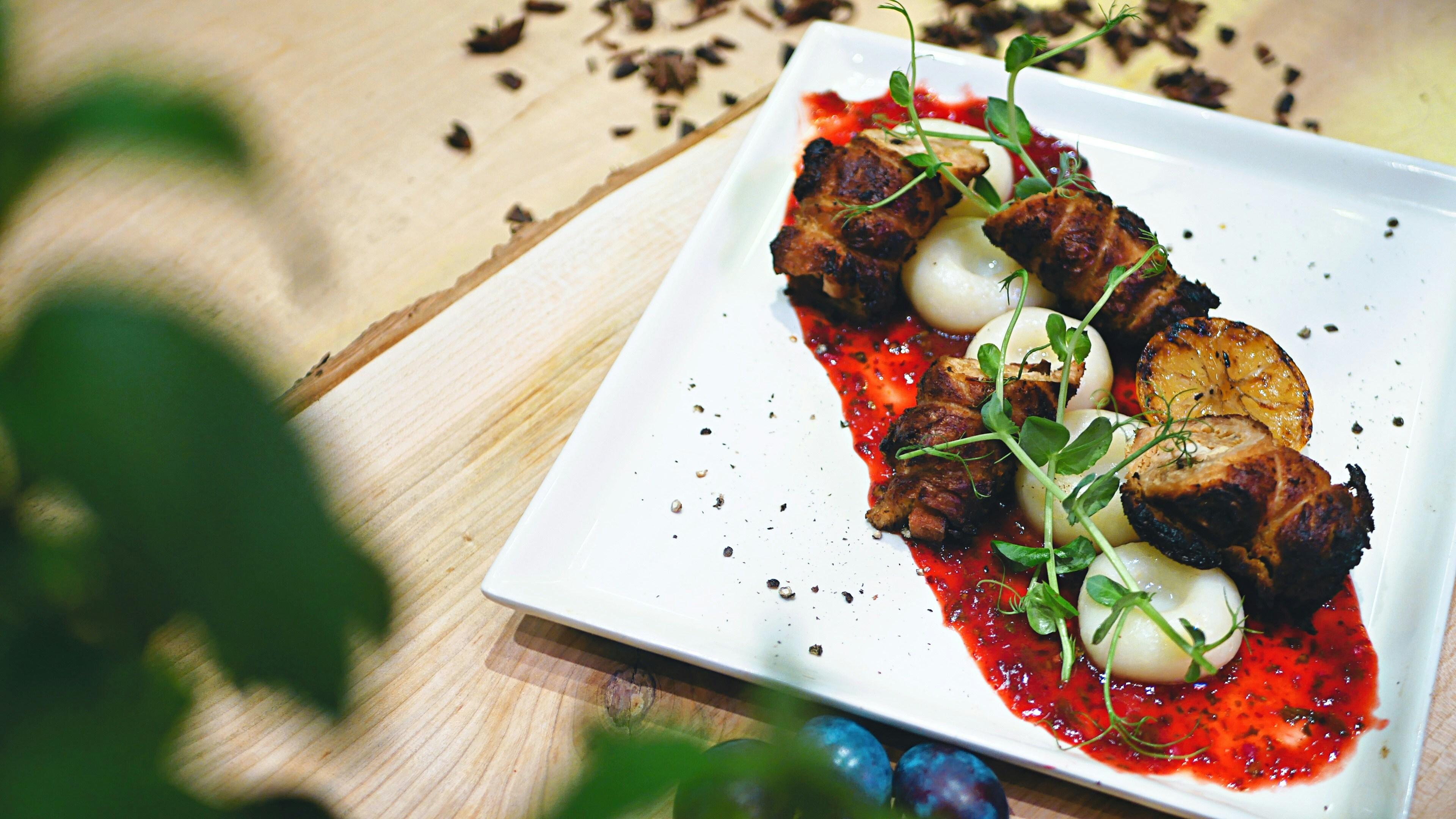 Eating Polish food on holiday